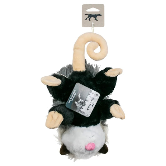 Tall Tails – Plush Possum with Squeaker & Rope Interior Body Toy – 11″