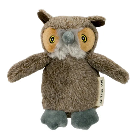 Tall Tails – Comfort & Joy – Plush Owl Squeaker Toy – 5″