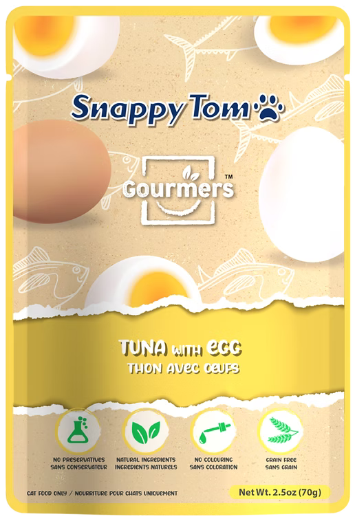Snappy Tom Gourmers Tuna with Egg Wet Cat Food, 70-gm