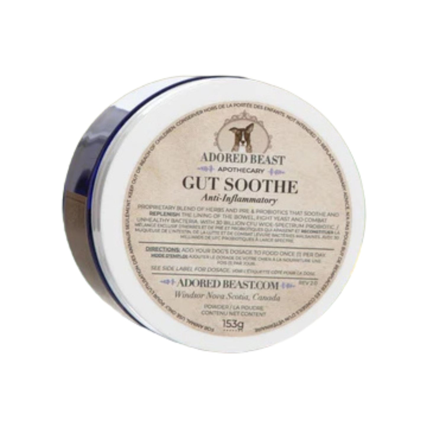 Adored Beast Apothecary: Canine Gut Soothe, 153-g