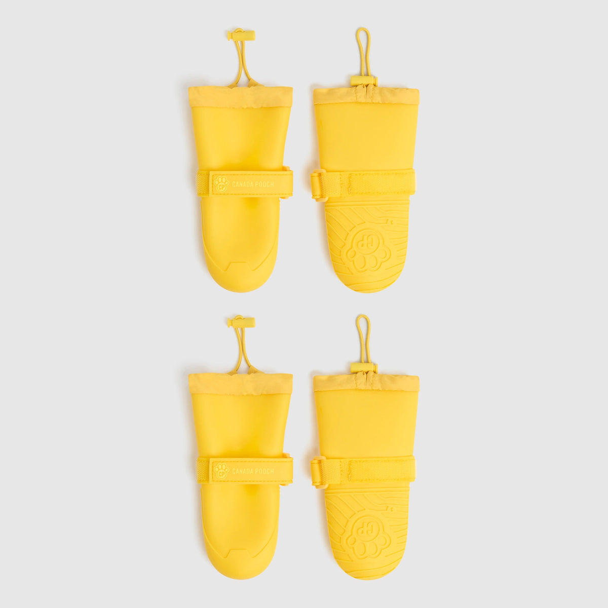 Canada Pooch Waterproof Rain Boots, Yellow, Size 4