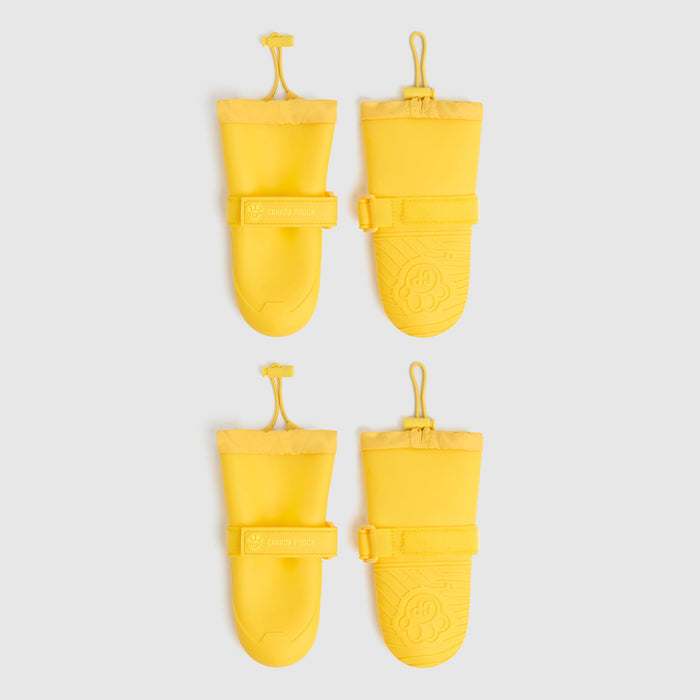 Canada Pooch Waterproof Dog Rain Boots, Yellow, Size 4