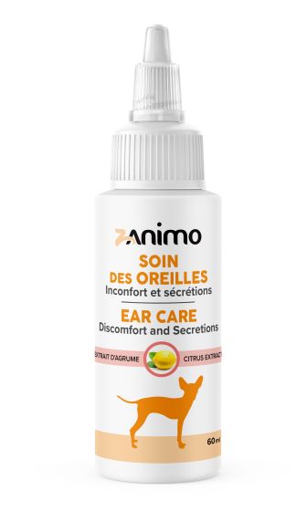 Zanimo Ear Care, Discomfort And Secretions, For Dogs - Citrus Extract - 60-ml