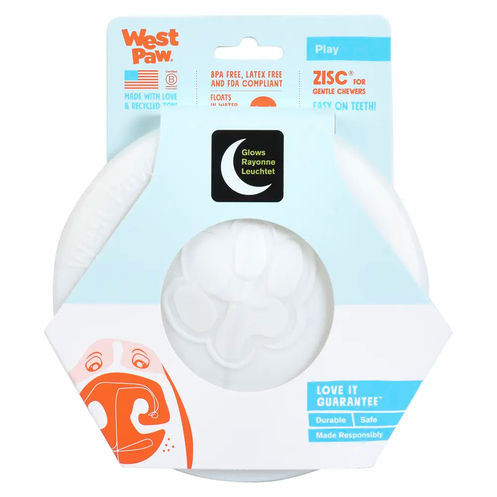 West Paw Zogoflex Zisc Dog Toy, Glow, Small