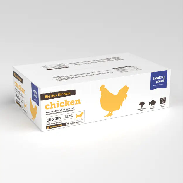 Healthy Paws Big Box Dinner Chicken & Veg Frozen Raw Dog Food 16 x 1-lb Bowmanville Ontario