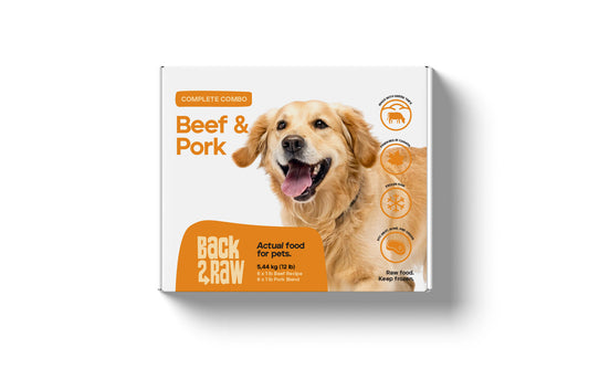Back2Raw Complete Beef Recipe and Pork Blend Frozen Dog Food 12-lb Courtice Ontario