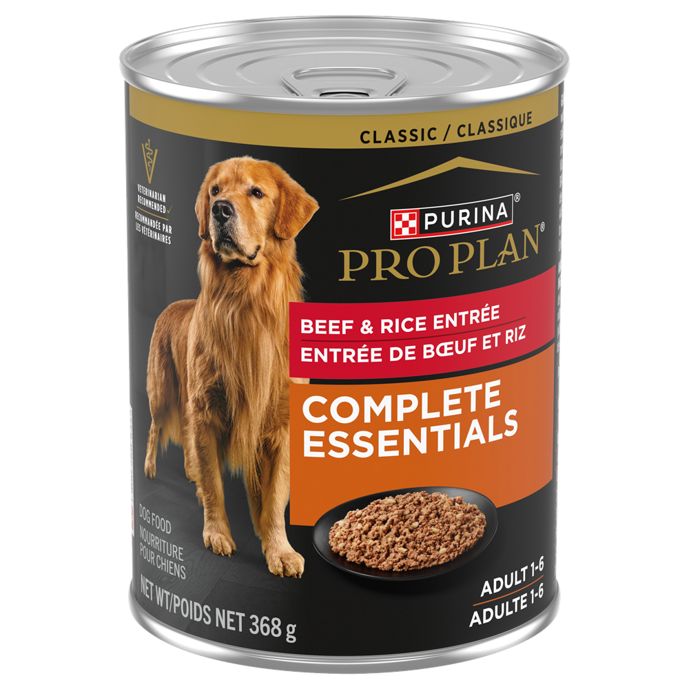 Purina Pro Plan Complete Essentials Beef & Rice Entree Classic Adult Canned Dog Food 368-g Courtice Ontario