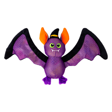 KONG Halloween Shakers Shimmy Bat Plush Dog Toy Medium