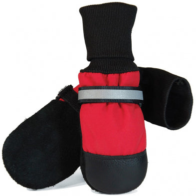 Muttluks Fleece Lined Dog Boots Red Medium