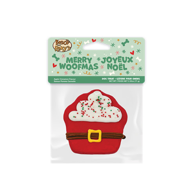 BOSCO AND ROXY'S Santa Cupcake Dog Cookie, 2.57-oz