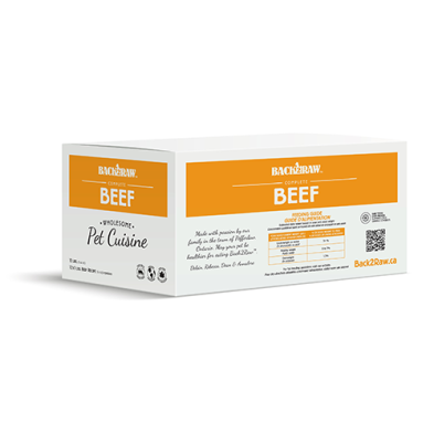 Back2Raw Complete Beef Recipe Frozen Dog Food, 4-lb
