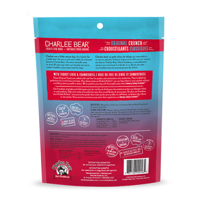 Charlee Bear Original Crunch with Turkey Liver & Cranberries Dog Treat 16-oz
