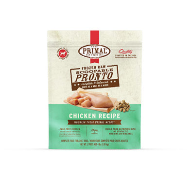 Primal Frozen Raw Scoopable Pronto Chicken Recipe Dog Food 4-lb Clarington Ontario