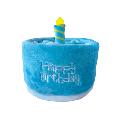 foufouBRANDS™ fouFIT™ Hide 'n Seek Birthday Cake Snuffle Blue 5" Dog Toy