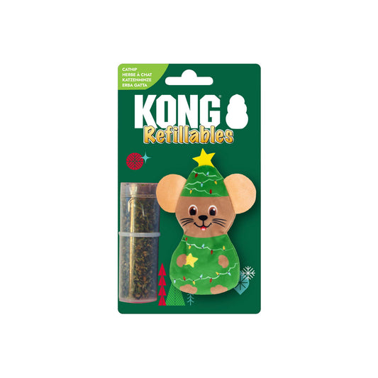 KONG Holiday Refillables Mouse Catnip Cat Toy
