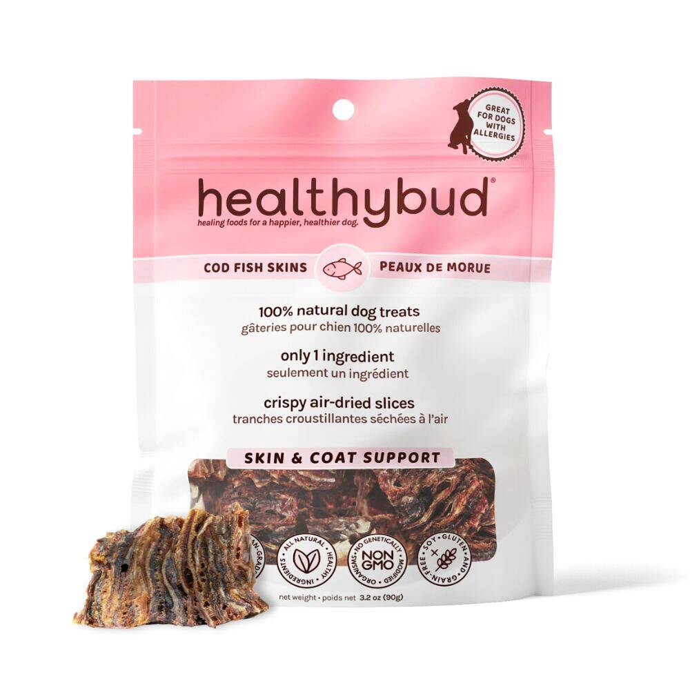 Healthybud Dog Treats - Cod Fish Skins 80g