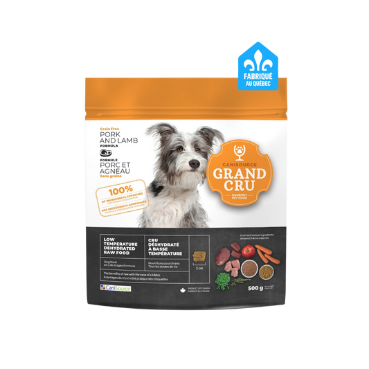 CaniSource Grand Cru Pork & Lamb Formula Grain-Free Dehydrated Dog Food, 500-gr