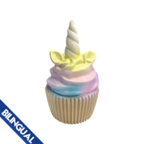 FFB™ fouFIT™ Rainbow Swirl Unicorn Cupcake Chew Toy for Dogs