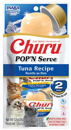 INABA Cat Churu POP'N Serve Tuna Recipe, 2 Pack