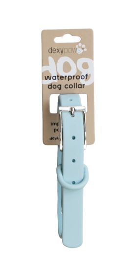 Dexypaws - Waterproof Dog Collar - Sky Blue - Medium