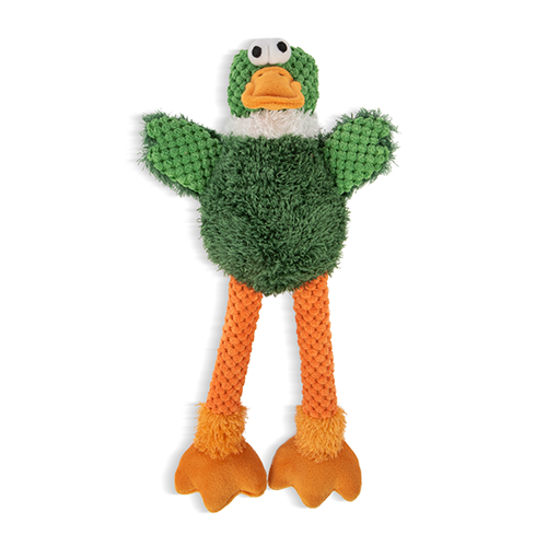 goDog Checkers™ Skinny Duck Small Dog Toy