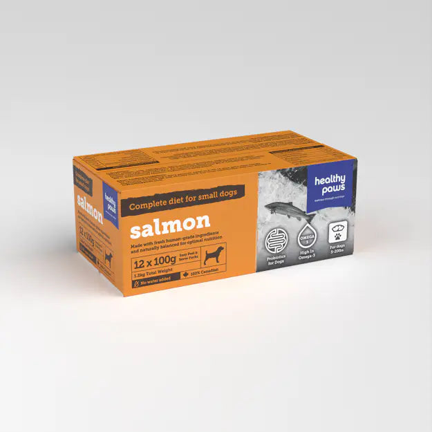 Healthy Paws Small Canine Complete Dinner Salmon Frozen Raw Dog Food 12 x 100-g Port Hope Ontario