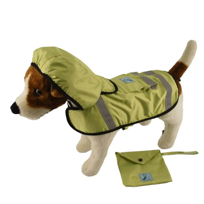 One For Pets Hooded Dog Raincoat, Spring, 10"