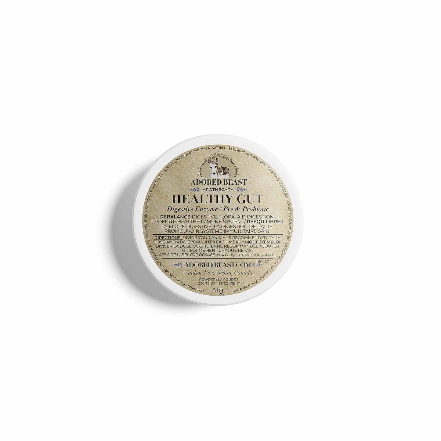 Adored Beast Apothecary Healthy Gut Digestive Enzyme Pre & Probiotic 83-g