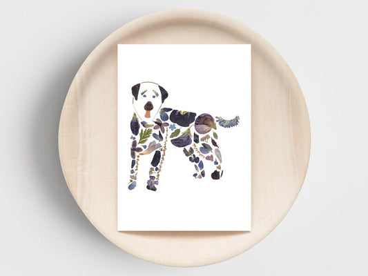 Forage For Flora - Black Labrador Retriever Card - 5"x7"