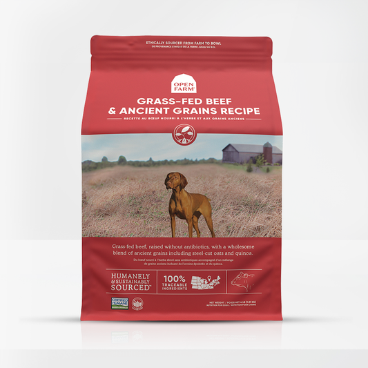 Open Farm Grass-Fed Beef & Ancient Grains Recipe Dry Dog Food, 22-lb