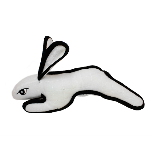 Tuffy Barnyard Rabbit Dog Toy, White, Regular (Size: Regular)