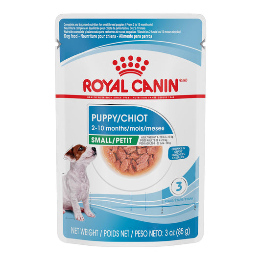 Royal Canin Size Health Nutrition Small Puppy Chunks in Gravy Wet Dog Food Pouch, 85-gram (Size: 85-gram)