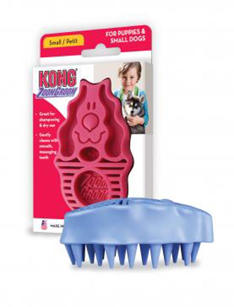 KONG ZoomGroom Dog Brush, Raspberry, Small (Size: Small)