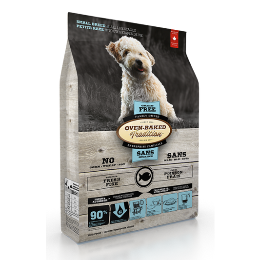 Oven-Baked Tradition Grain-Free Fresh Fish Formula Dry Dog Food, Small Breeds, Small Breed, All Life Stages, 5-lb (Size: 5-lb)