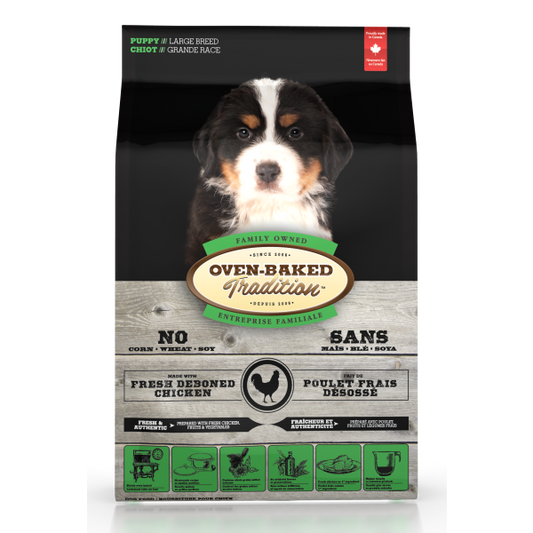 Oven-Baked Tradition Fresh Chicken Formula Dry Dog Food, Puppy, Large Breed, 25-lb