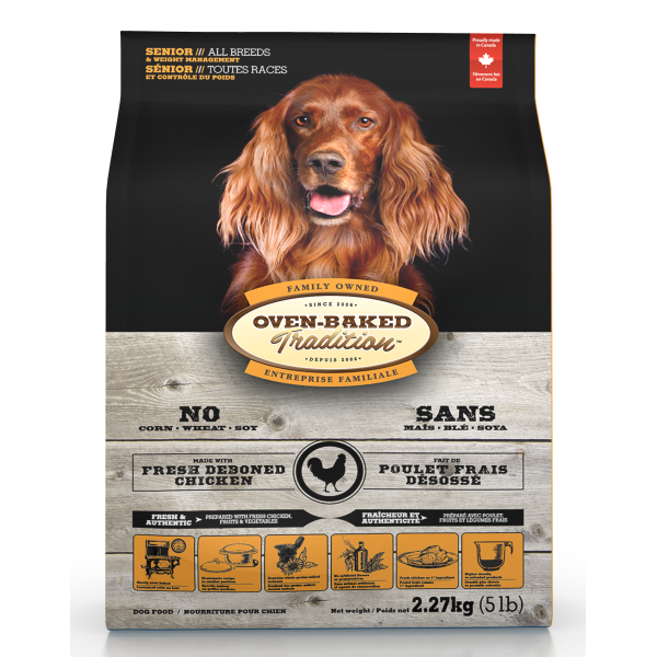 Oven-Baked Tradition Fresh Chicken Formula Dry Dog Food, Senior, All Breeds, 5-lb (Size: 5-lb)