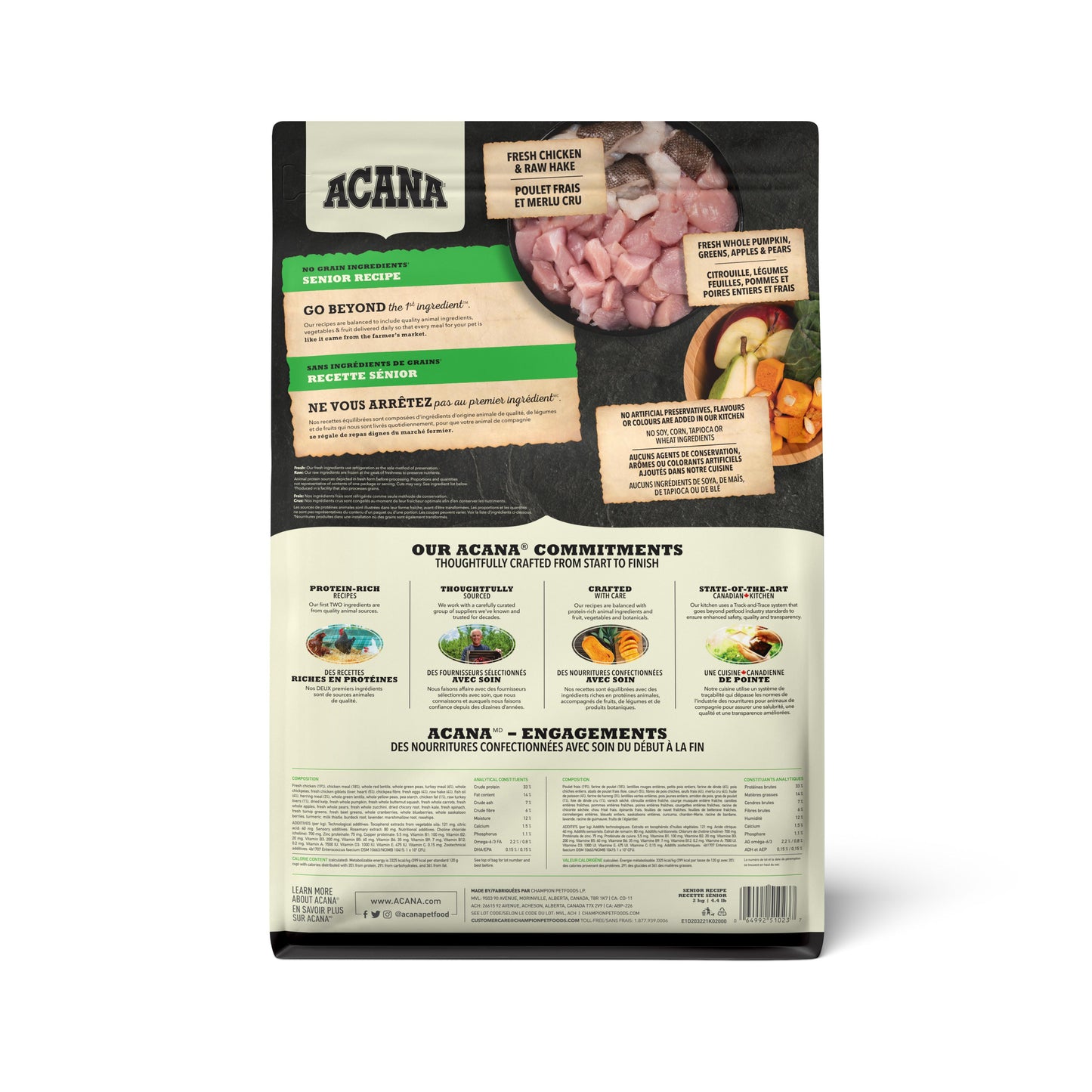 ACANA Senior Dry Dog Food, 2-kg (Size: 2-kg)