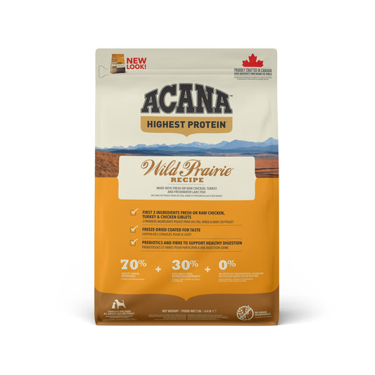 ACANA Wild Prairie Dry Dog Food, 2-kg (Size: 2-kg)