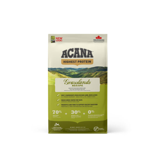 ACANA Highest Protein Grasslands Dry Dog Food, 11.4-kg