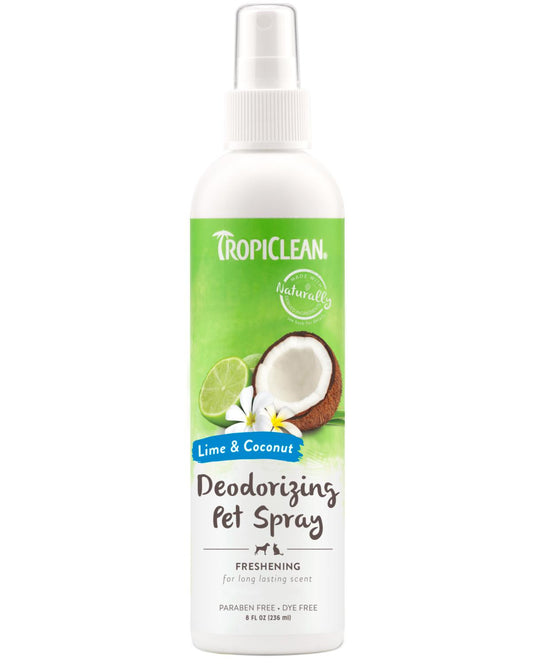 Tropiclean Lime & Coconut Deodorizing Spray for Pets, 8-oz (Size: 8-oz)