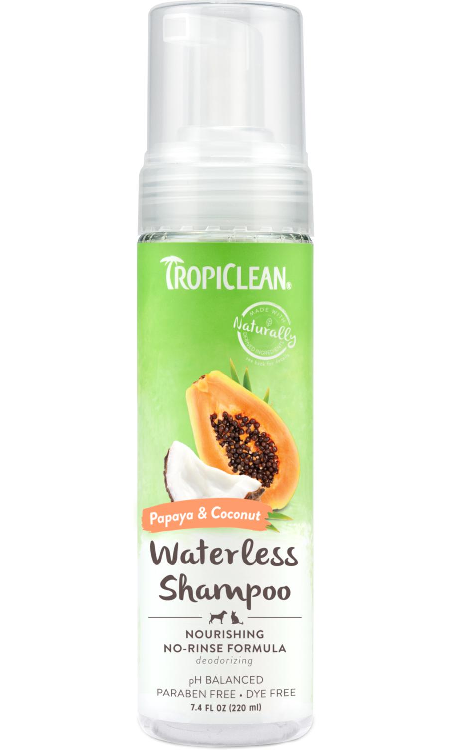 Tropiclean Papaya & Coconut Waterless Pet Shampoo, 7.4-oz (Size: 7.4-oz)