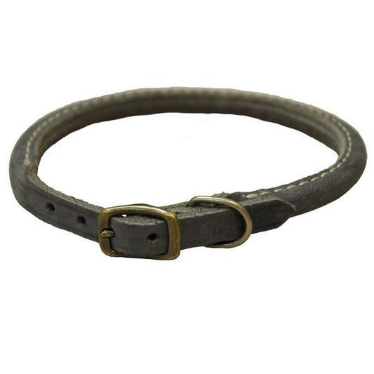 Circle T Rustic Dog Collar, Slate Grey, 3/8-inx12-in (Size: 3/8-inx12-in)
