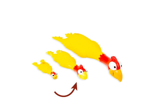 Bud'z Latex Chicken Squeaker Dog Toy, Yellow, 24-cm (Size: 24-cm)