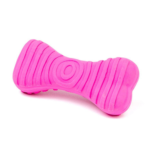 Bud'z Latex Bone Squeaker Dog Toy, Purple, 11-cm (Size: 11-cm)