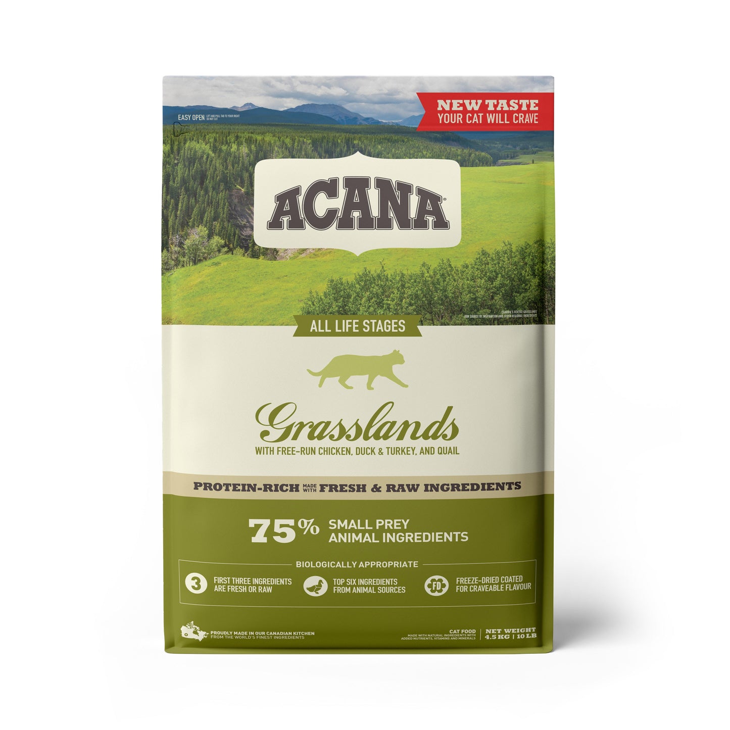 ACANA Grasslands Dry Cat Food, 4.5-kg (Size: 4.5-kg)