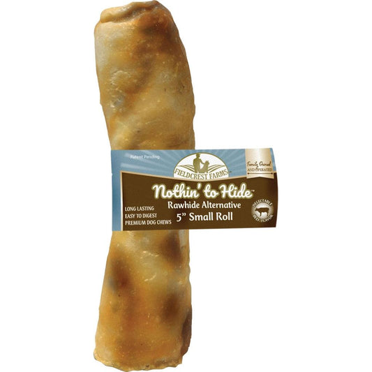 Fieldcrest Farms Nothin' to Hide Beef Roll Dog Treats, 5-in (Size: 5-in)