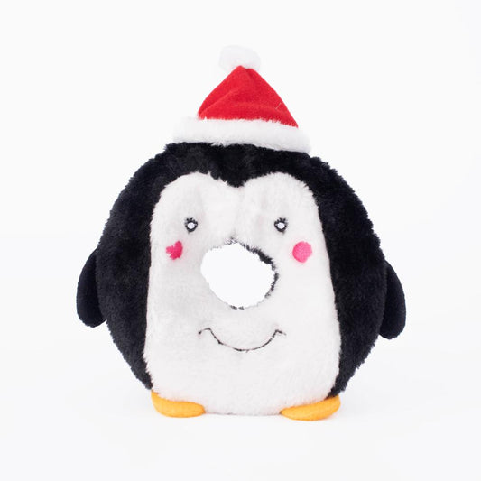 ZippyPaws Holiday Donutz Buddies Penguin Dog Toy