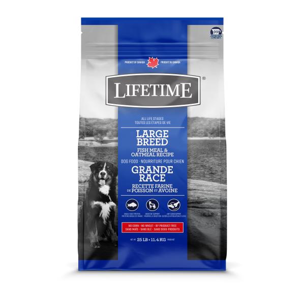 Lifetime Fish Meal & Oatmeal Large Breed Dog Food 25-lb bag