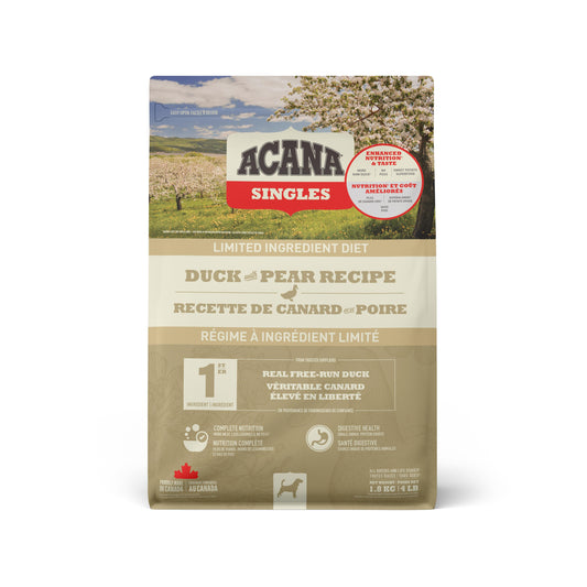 ACANA Singles Limited Ingredient Diet Duck & Pear Recipe Dry Dog Food, 1.8-kg (Size: 1.8-kg)