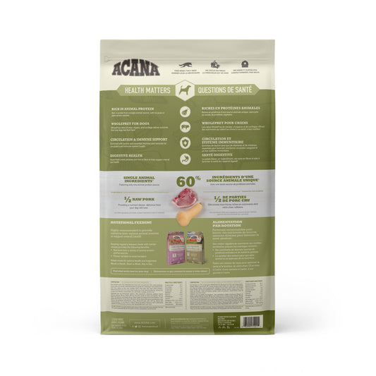 ACANA Singles Limited Ingredient Diet Pork & Squash Recipe Dry Dog Food, 10.8-kg